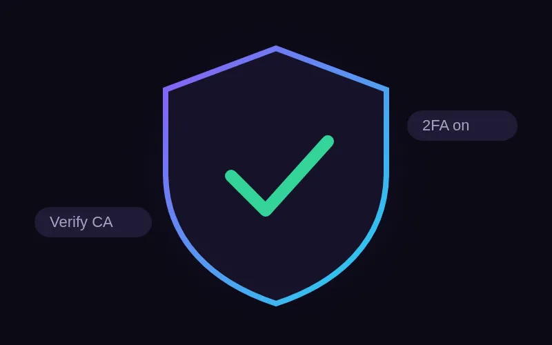 Shield illustration for account safety